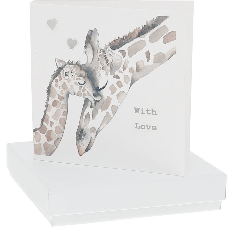 With Love (Giraffes) Card & Earrings