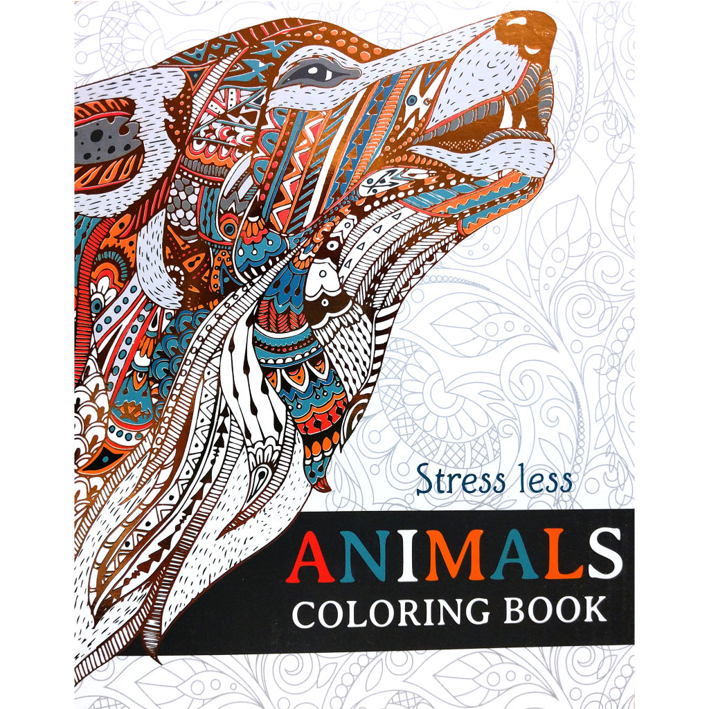 Stress Less Animals Colouring Book