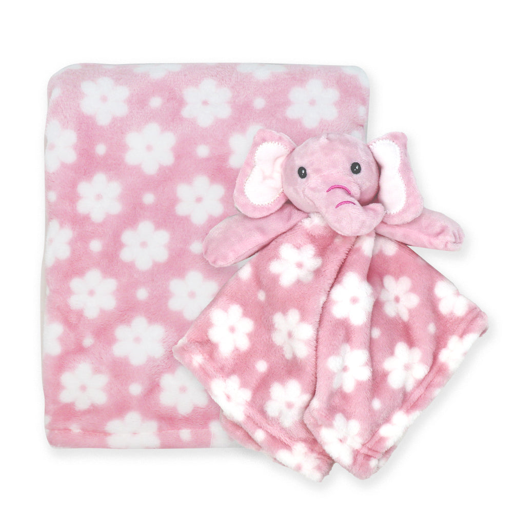 Blanket & Nunu Set: Pink Elephant