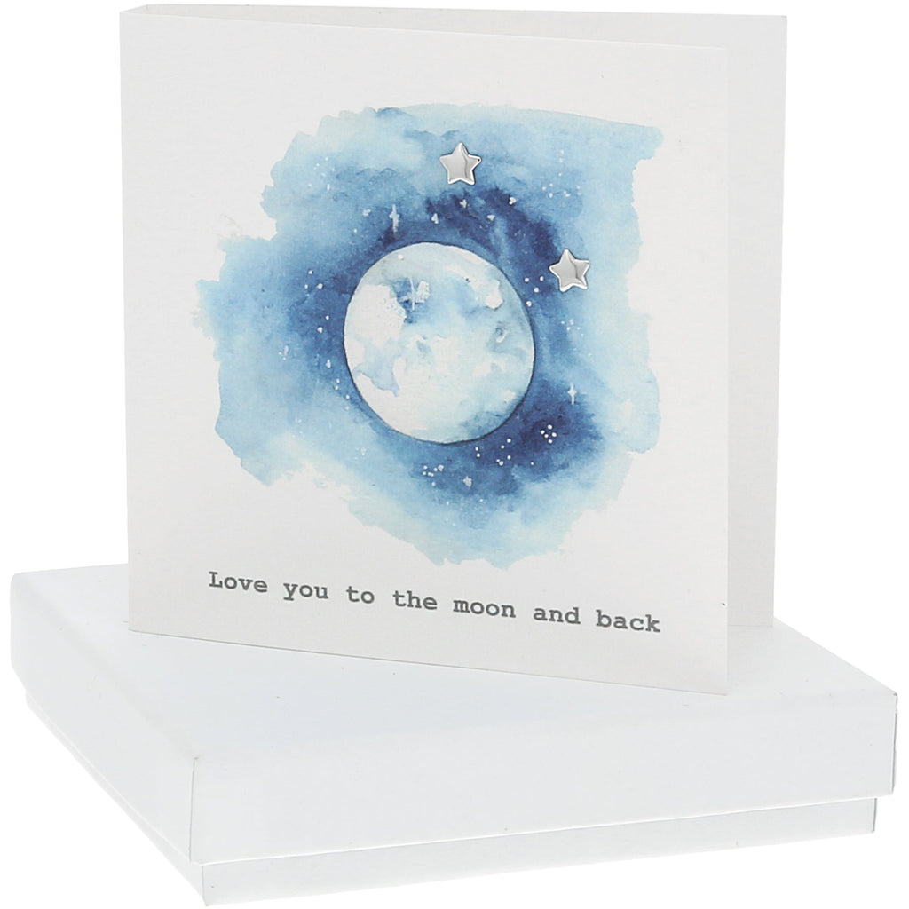 Love You to the Moon and Back Card & Earrings
