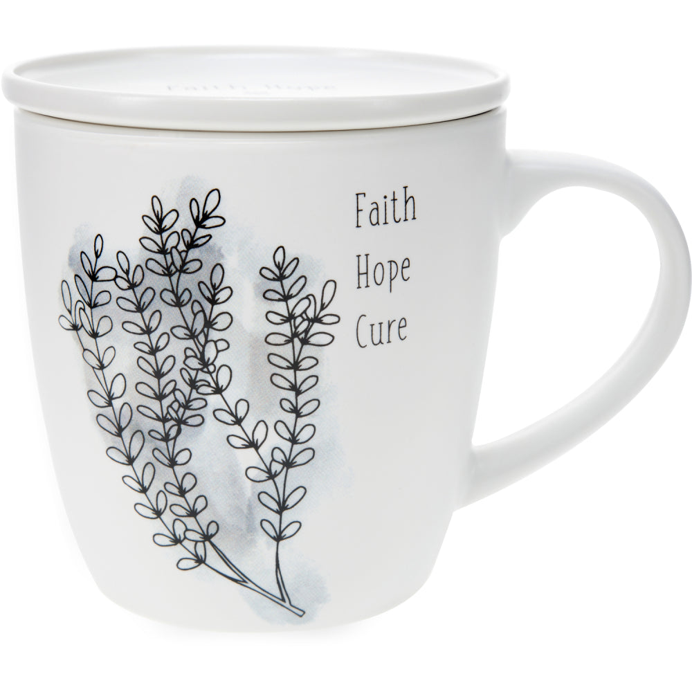 Faith Hope Cure Mug with Coaster