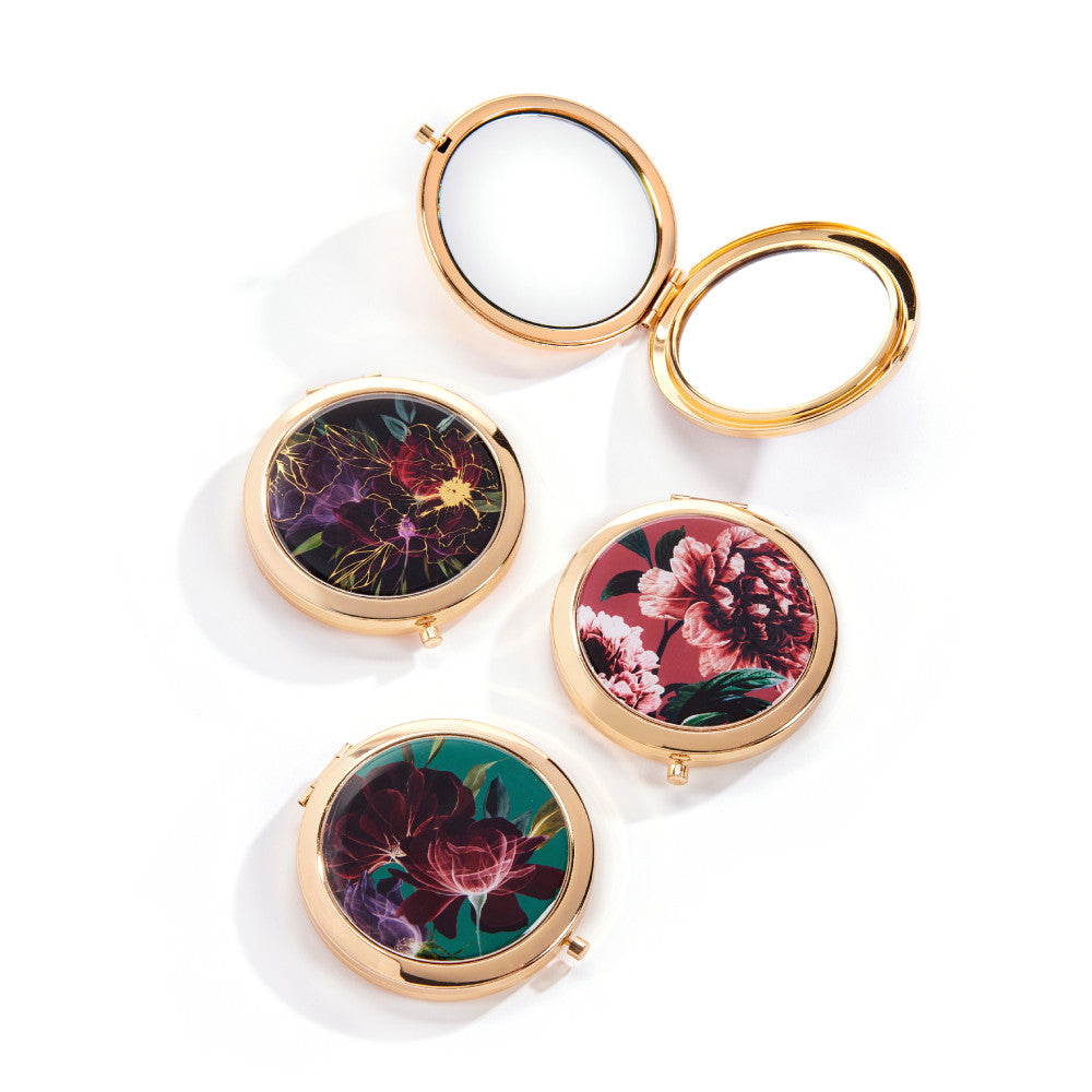 Gold Rose Compact Mirror