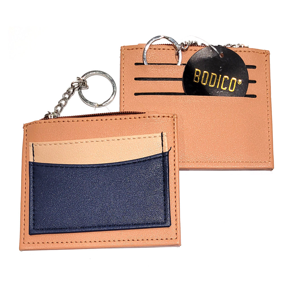 Keychain Card Wallet: Brown