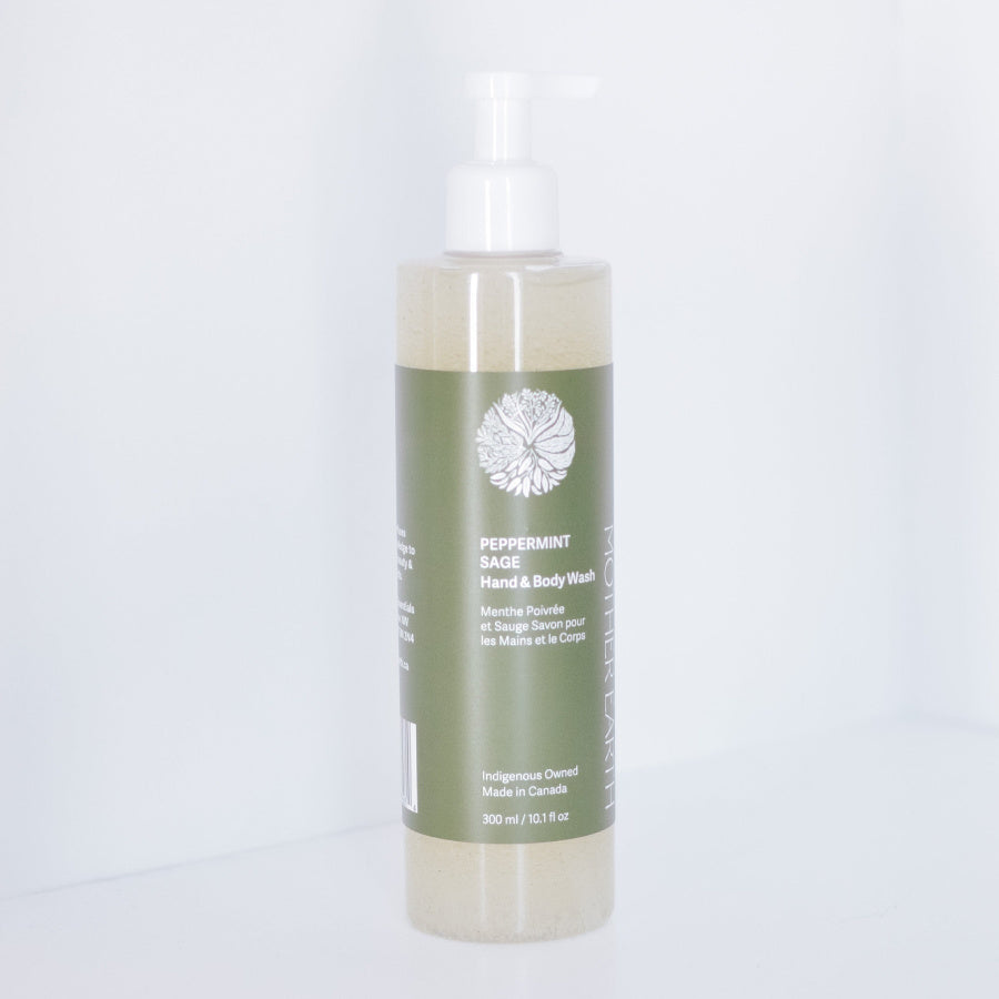Mother Earth Peppermint Sage Hand & Body Wash (300ml)