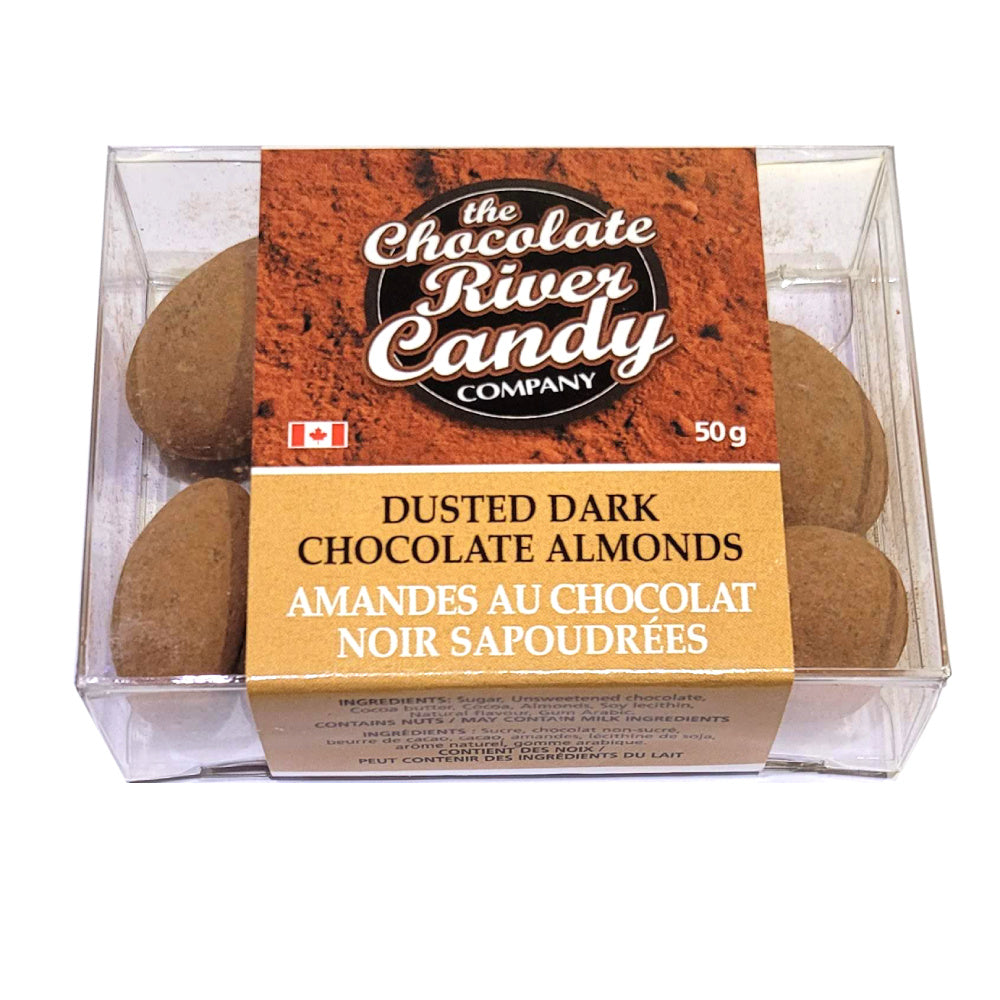 Dusted Dark Chocolate Almonds (50g)