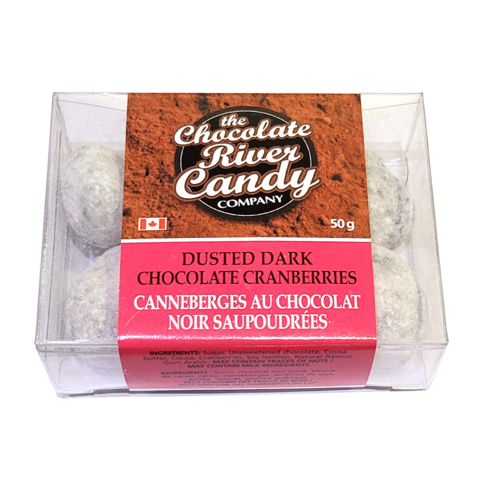 Dusted Dark Chocolate Cranberries (50g)