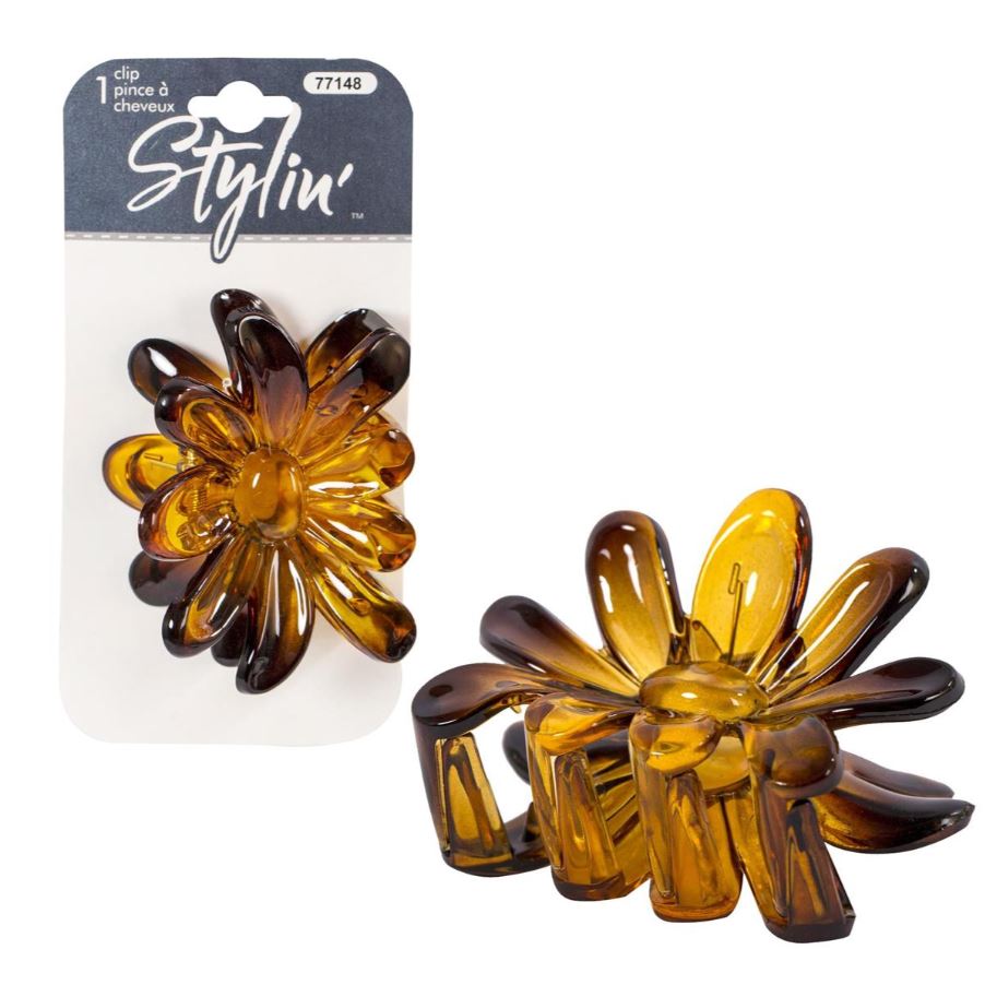 Tortoiseshell Flower Hair Clip