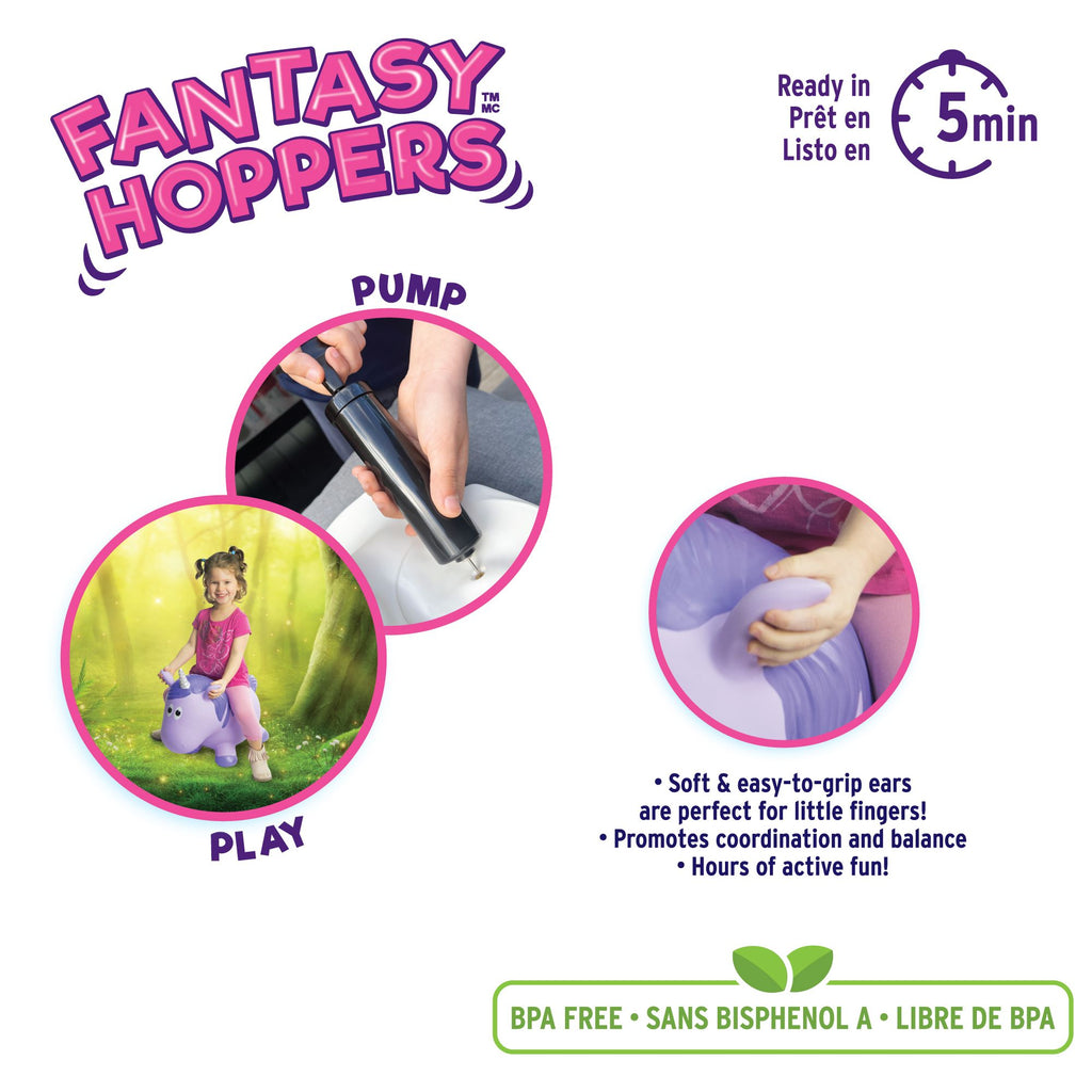Fantasy Hopper Purple Unicorn Toy