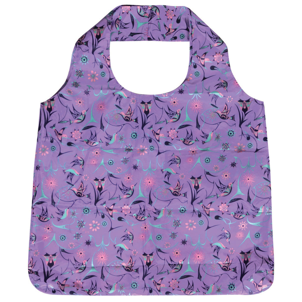Foldable Shopping Bag: Hummingbirds (Nicole la Rock)