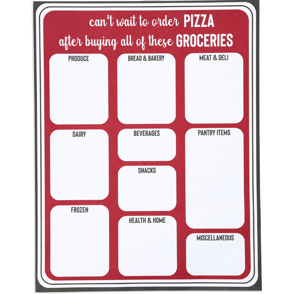 Magnetic Notepad: I Can't Wait To Order Pizza