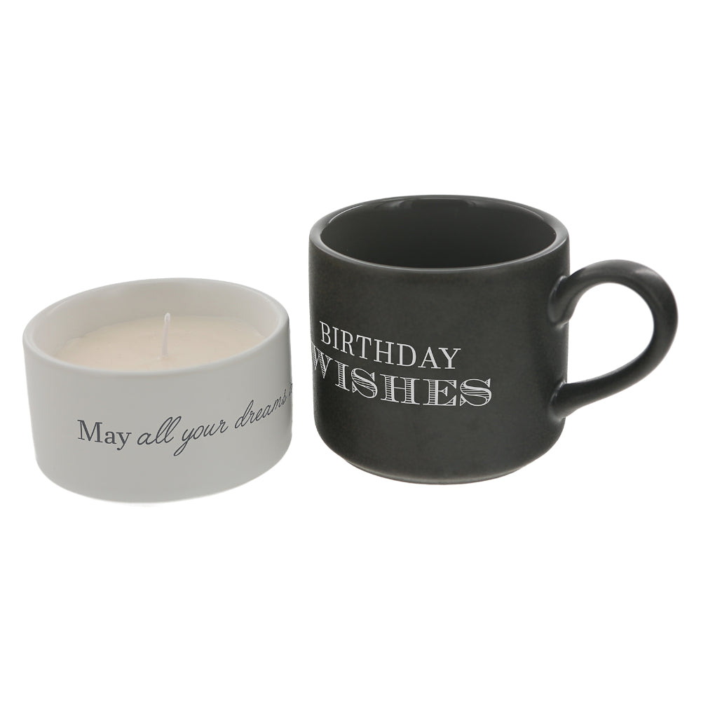 Stacking Mug & Candle: Birthday Wishes