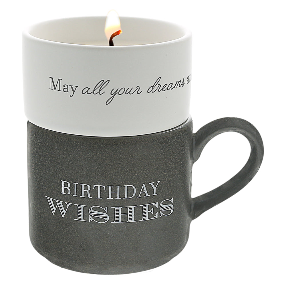Stacking Mug & Candle: Birthday Wishes