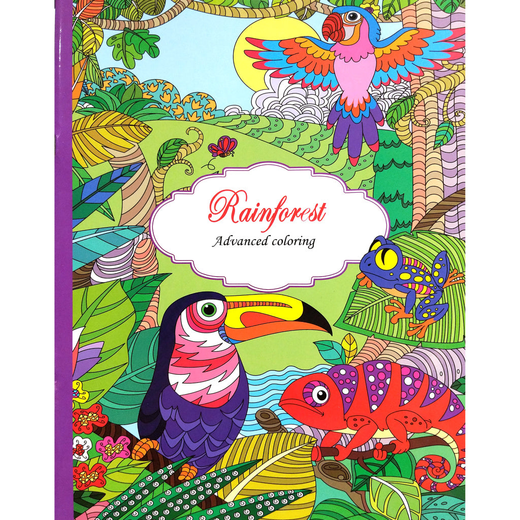 Rainforest Advanced Colouring Book