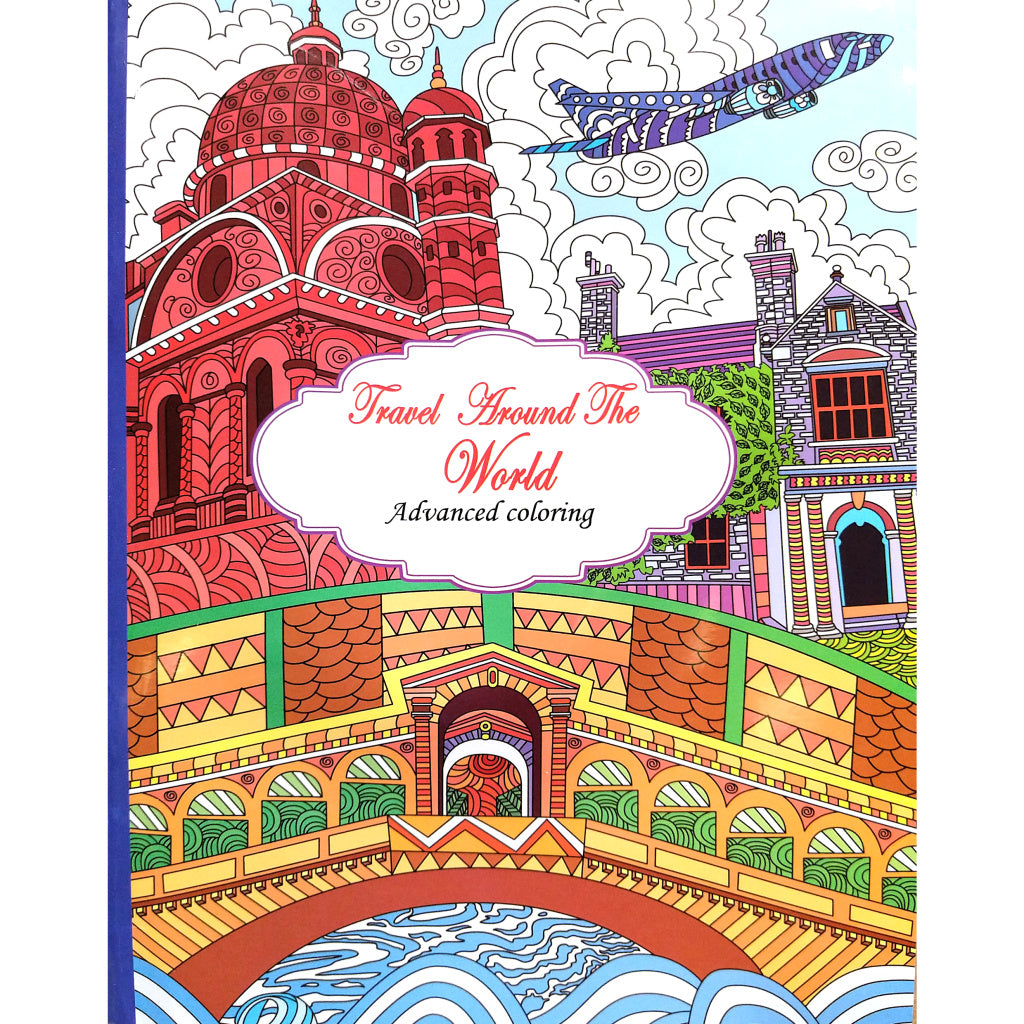 Travel Around the World Advanced Colouring Book