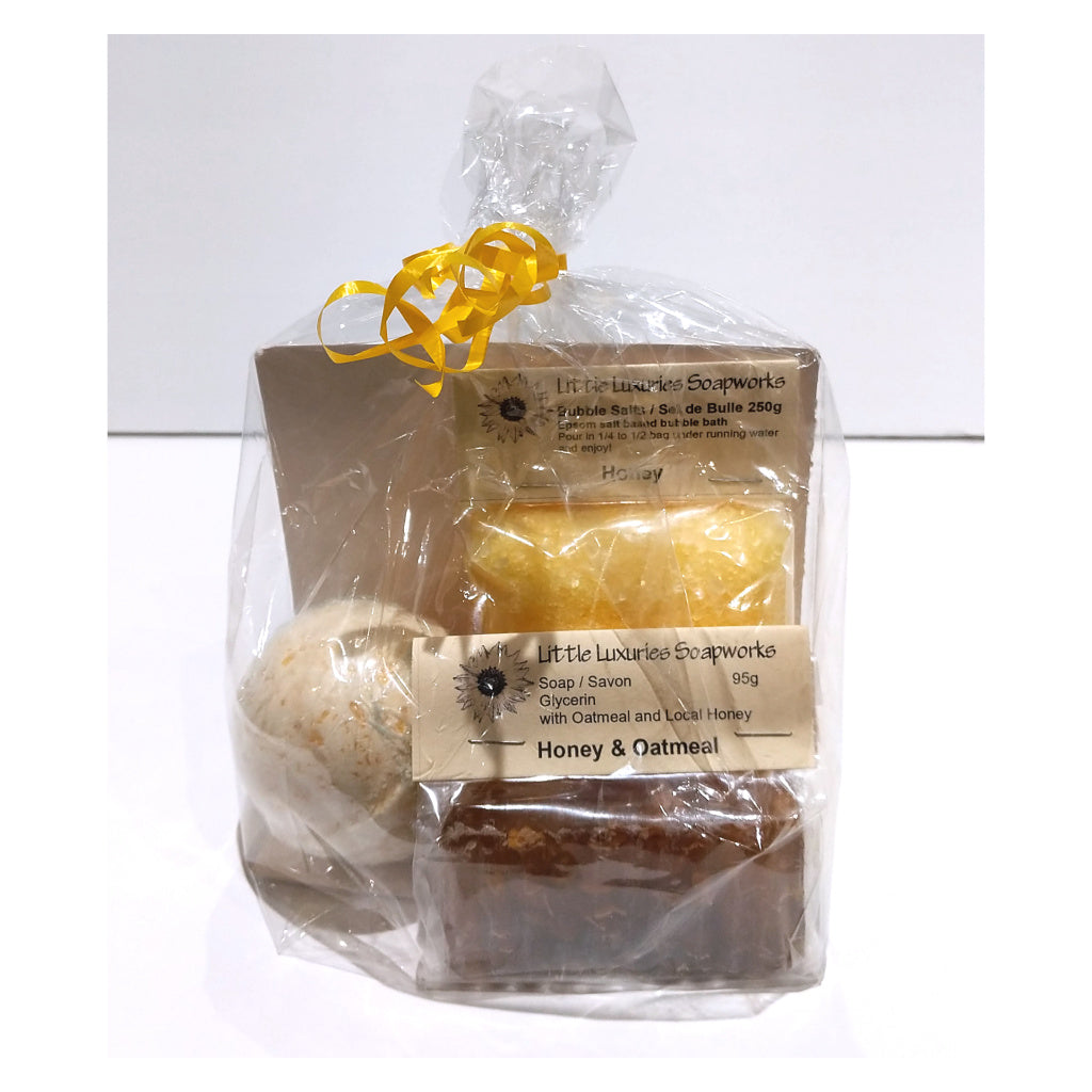 Little Luxuries Gift Basket: Honey & Oatmeal