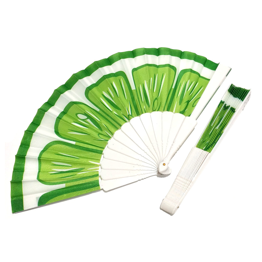 Lime Wedge Hand Fan
