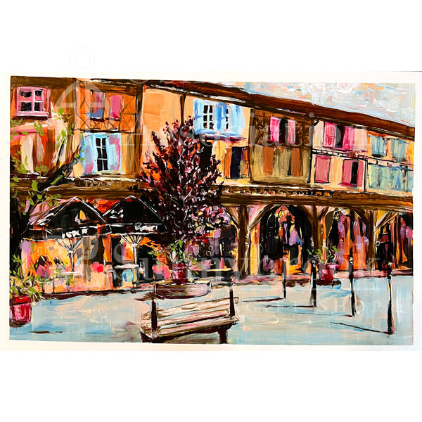 Town Square, Mirepoix, France, by Jennifer Delaney (Bar 11)