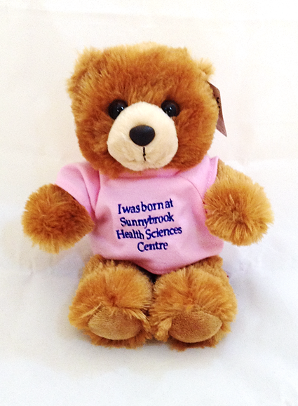 I was Born at Sunnybrook Brown Bear, Pink